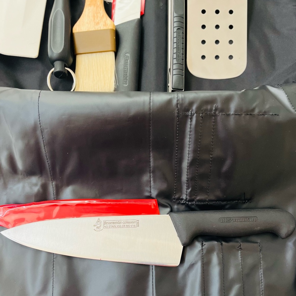American Institute of Wine&Food Custom Chef Knives BBQ Roll Bag by Messermeister - Picture 8 of 14